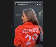 Celeste in a custom jacket
